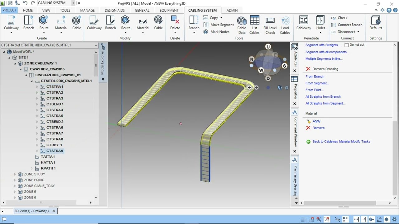 E3d-Cable Tray Modelling ( Cabling System - Cableway)