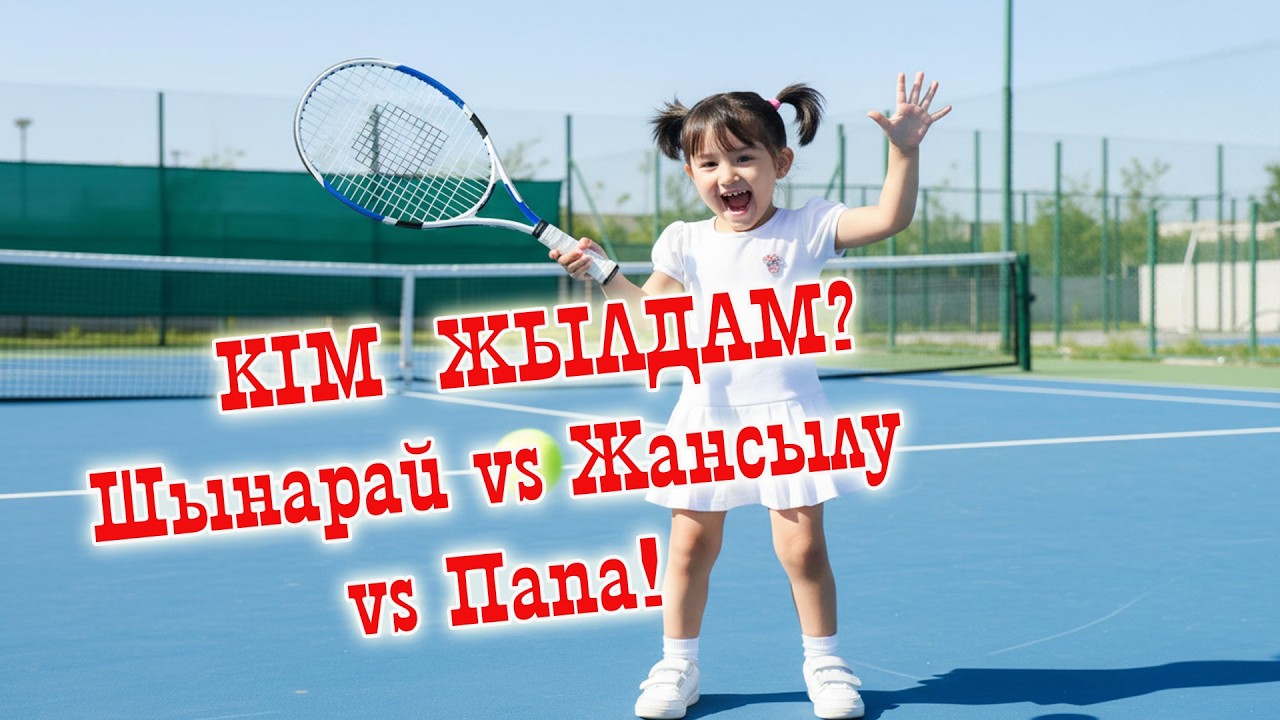 Шынарай vs Жансылу vs Папа! 🔥🎾#КімЖылдам #ОтбасылықОйын #ТеннисЧеллендж #Шынарай #Жансылу#like #rek