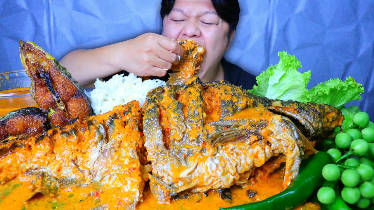 AUTO BRINGAS!! MUKBANG IKAN SUPER JUMBO  BUMBU PEDAS LALAPAN MENTAH