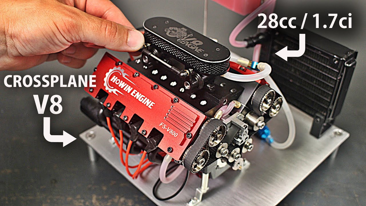 SMALLEST Production V8 Nitro Engine! - SOHC / 28cc