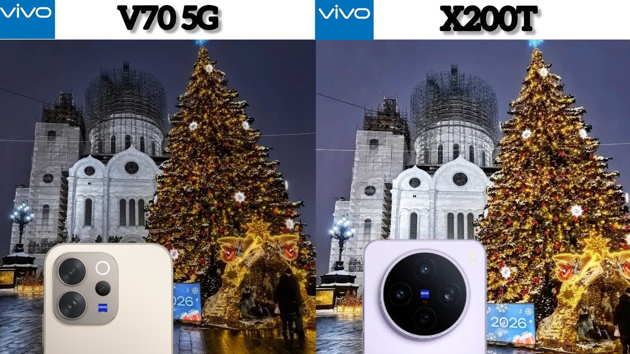 Vivo V70 5G VS Vivo X200t Camera Tsst Compresion