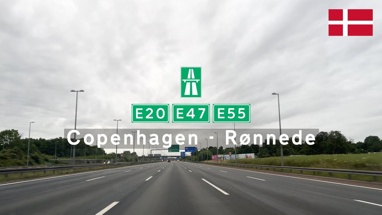 [4KHDR] Driving in Denmark: E20, E47 & E55 from Copenhagen to Rønnede
