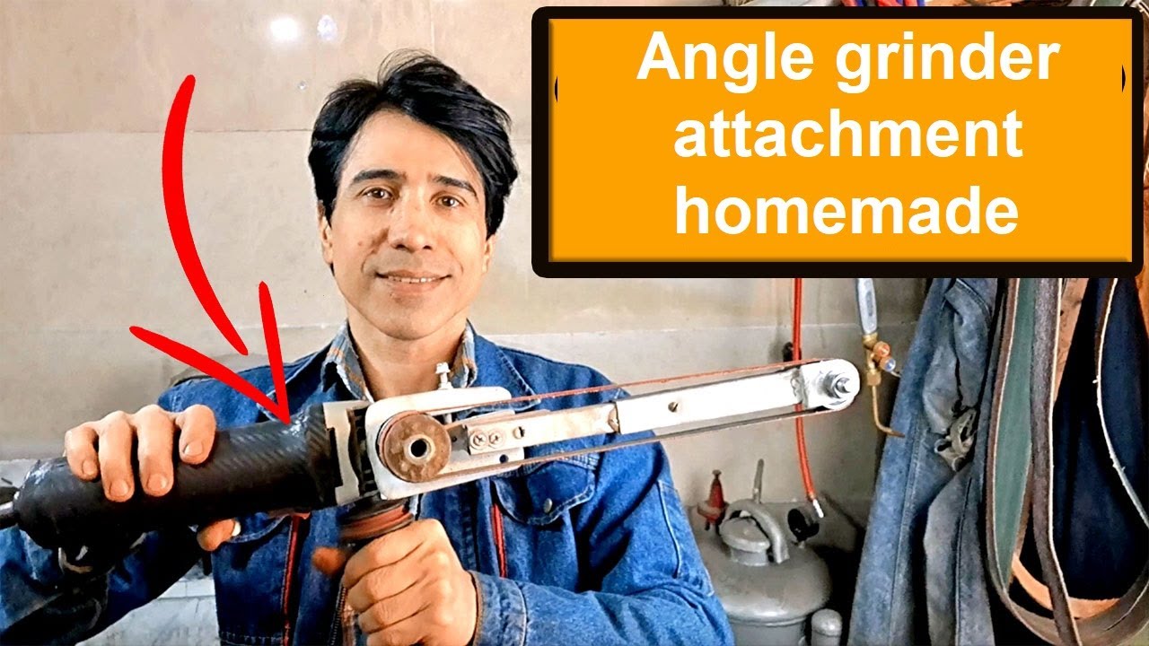 how to make ? diy belt grinder with angle grinder 💪