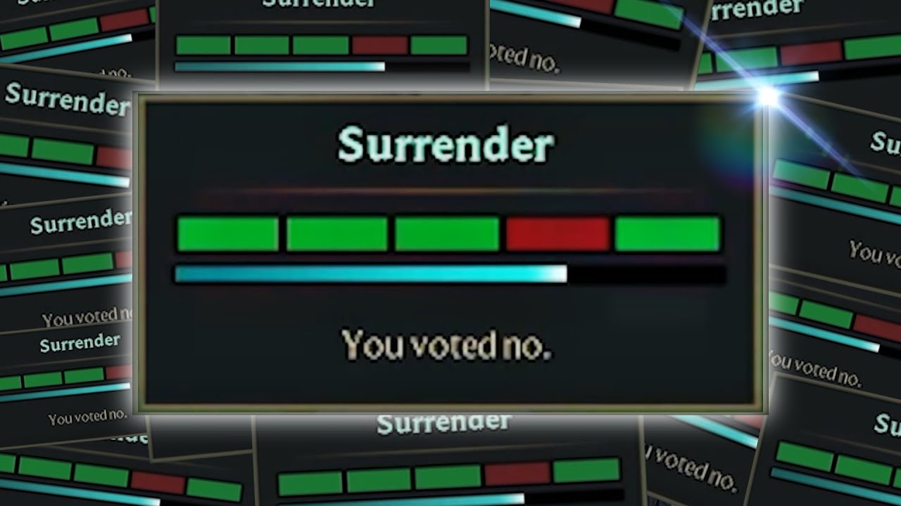 Your team has agreed to surrender with 4 votes for and 1 against.
