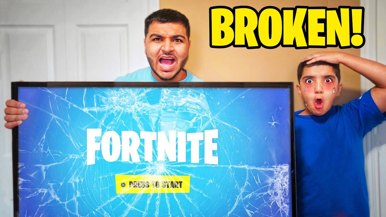 DESTROYING My Little Brothers Fortnite Gaming Setup PRANK! (HE RAGED!)