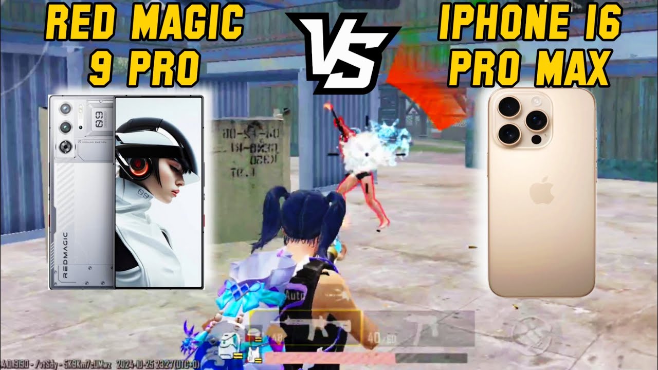 RED MAGIC 9 PRO VS IPHONE 16 PRO MAX PUBG TEST 🔥