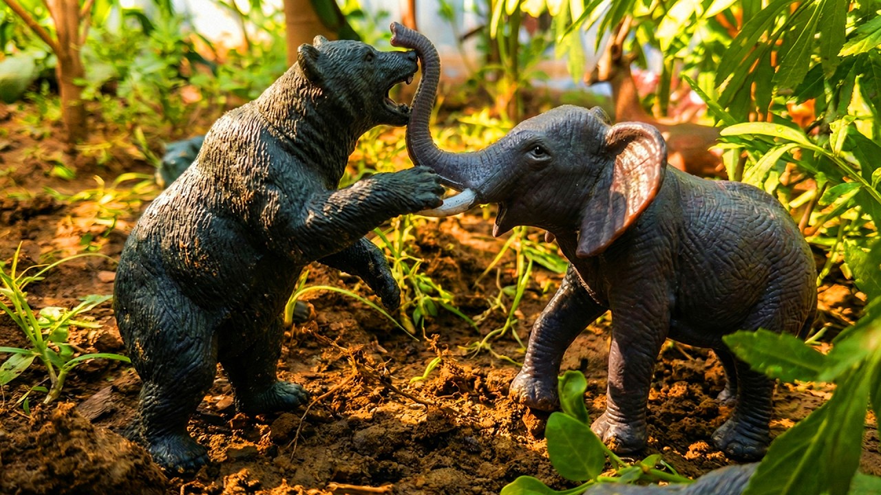 Elephant Vs Bear | Jungle Book cartoon