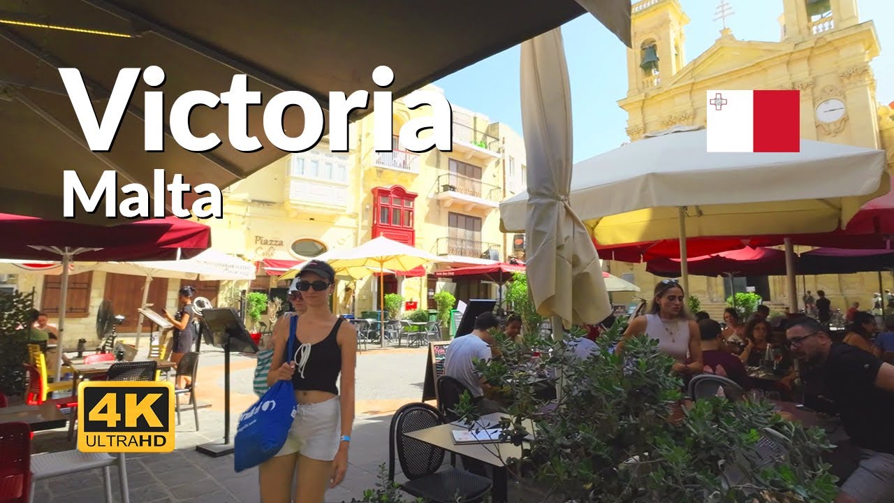 Victoria Gozo Malta Walking Tour 4K | Discover Rabat Gozo's Historic Heart & Citadel 🇲🇹
