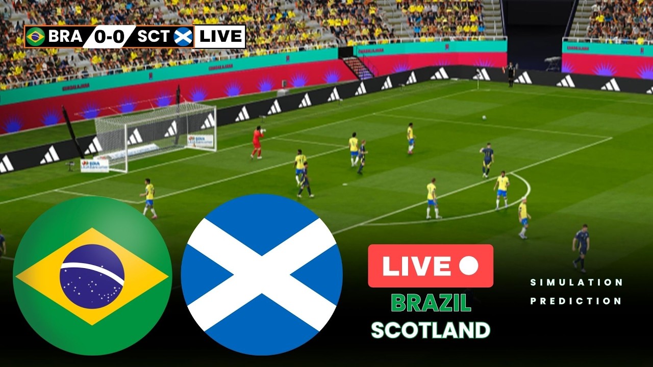 🔴 Brazil vs Scotland | LIVE FIFA World Cup 2026 Match | PES21 Gameplay Stream