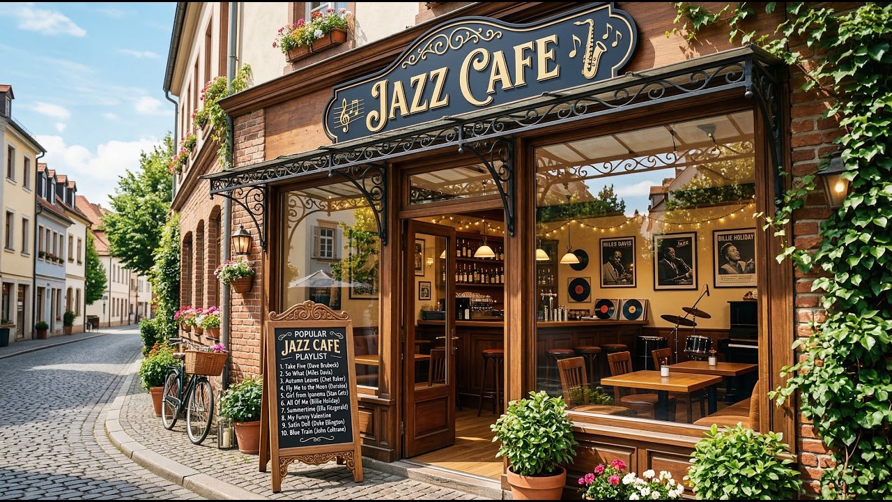🎬 Bright Café Jazz ☀️☕🎷 | Top Jazz Playlist for Relaxing Coffee Shop Vibes