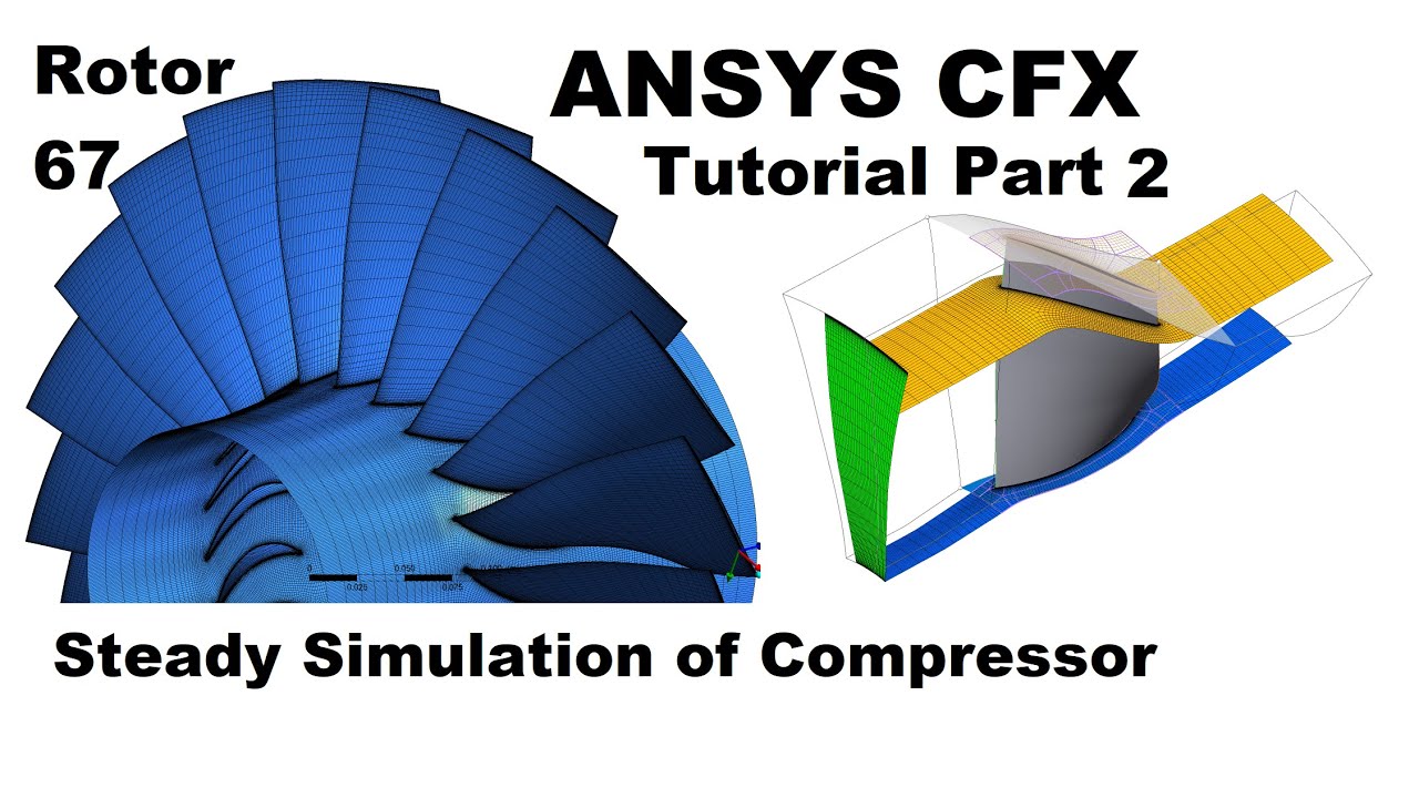 ANSYS CFX Tutorial Part 2/2 | Steady Simulation of Axial Compressor Rotor 67 and Post-Processing