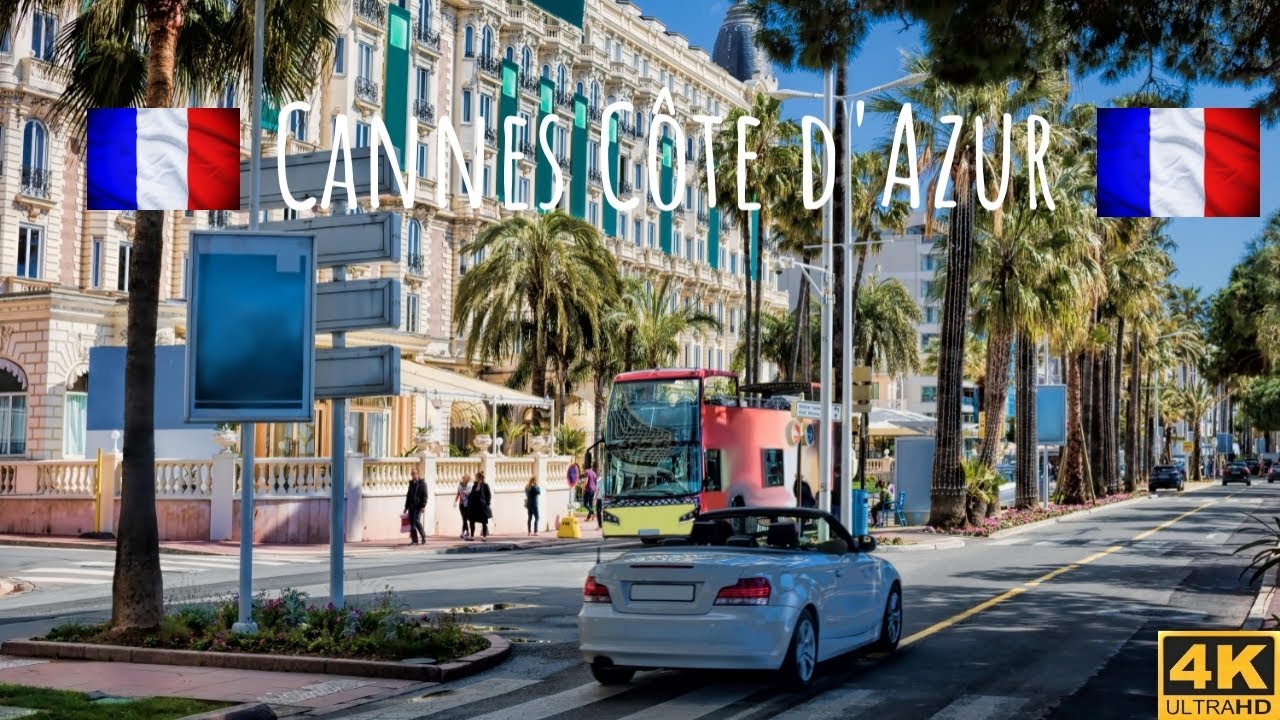 Cannes, Côte d'Azur, French Riviera - France - Beautiful Scenery - Walking Tour (4K Ultra)