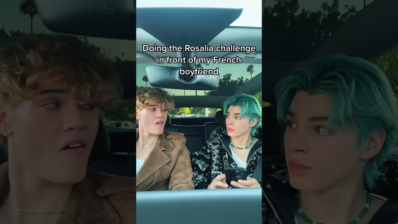 The Rosalia challenge in front of my French boyfriend 🤭 *reaction* #shorts | Nicky and Pierre #NiPi