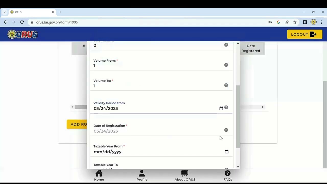 ORUS Step by Step on How to Register Books of Accounts - BIR