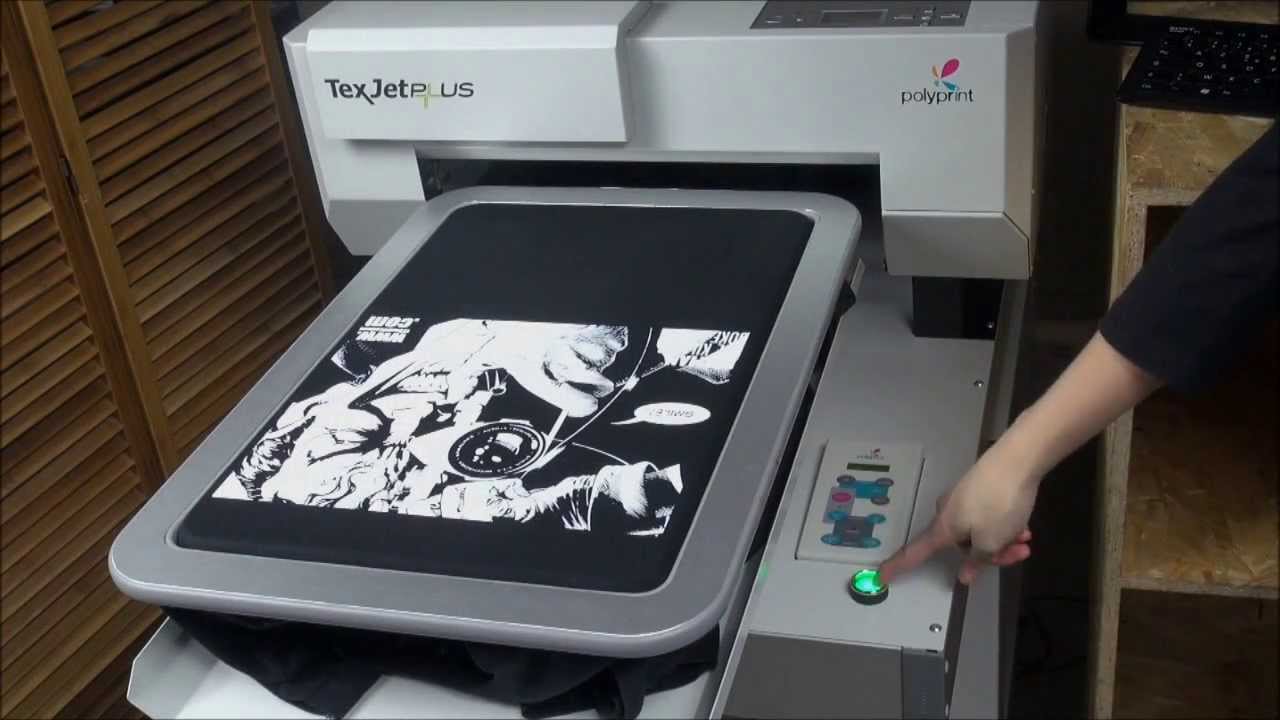 123 Applications | TexJetPlus : impression sur un tee-shirt noir