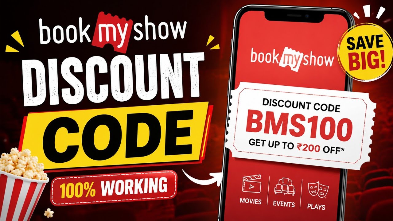BookMyShow Discount Code 2026 | 100% Working Coupon Code 🎟️