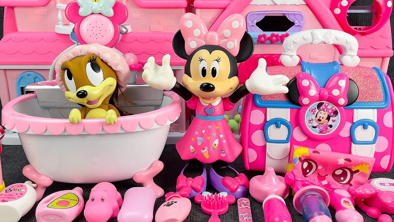 How To Satisfying with Unboxing ASMR Disney,Minnie Mouse Bathroom Cute House Review, Best Of 2025