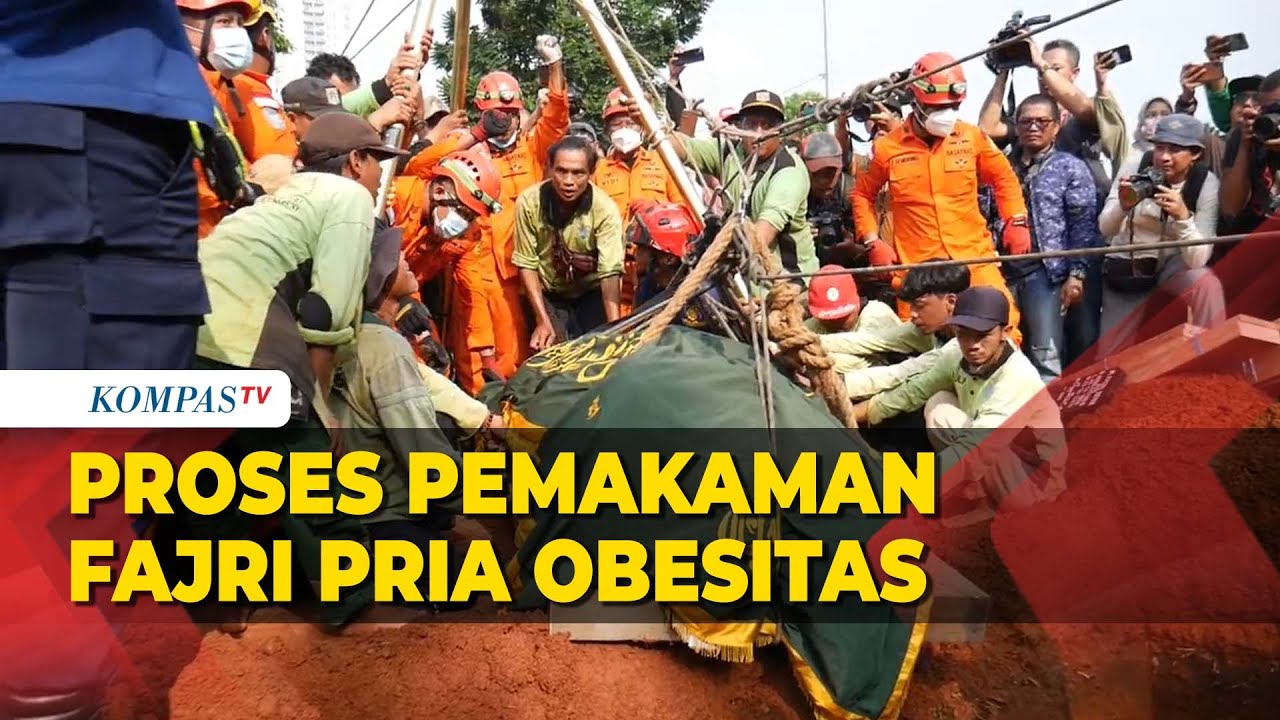 Proses Pemakaman Fajri Pria Obesitas 300 Kilogram, Petugas Pakai Forklift hingga Katrol