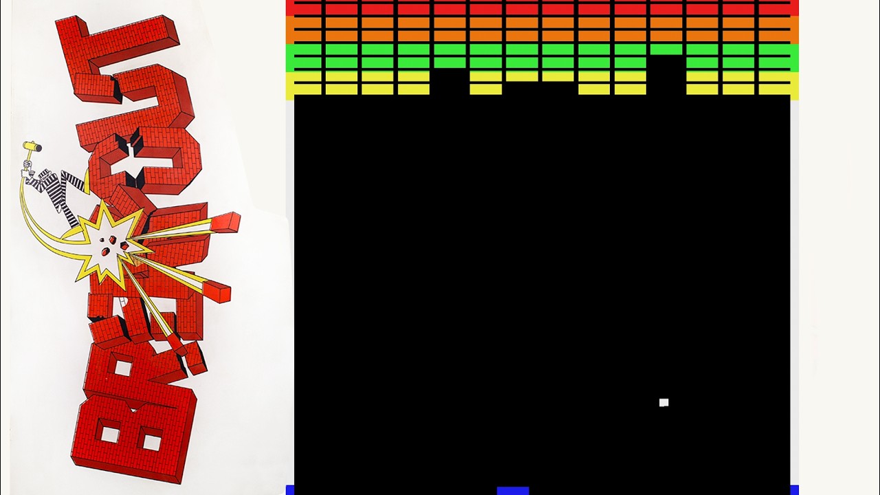 Breakout [Atari] - Arcade - (1976)  🧑‍💻📱  When Steve Jobs worked at ATARI!