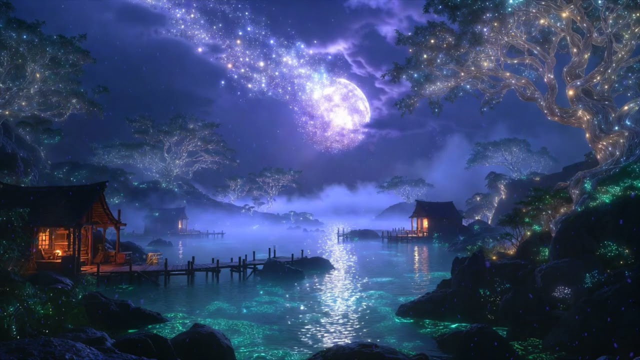 Starlit Lagoon for Deep Sleep ✧ Healing Nighttime Calm & Insomnia Relief
