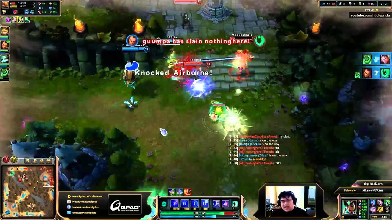 Scarra- Karma vs Jayce Thresh Bottom Lane (Diamond I)