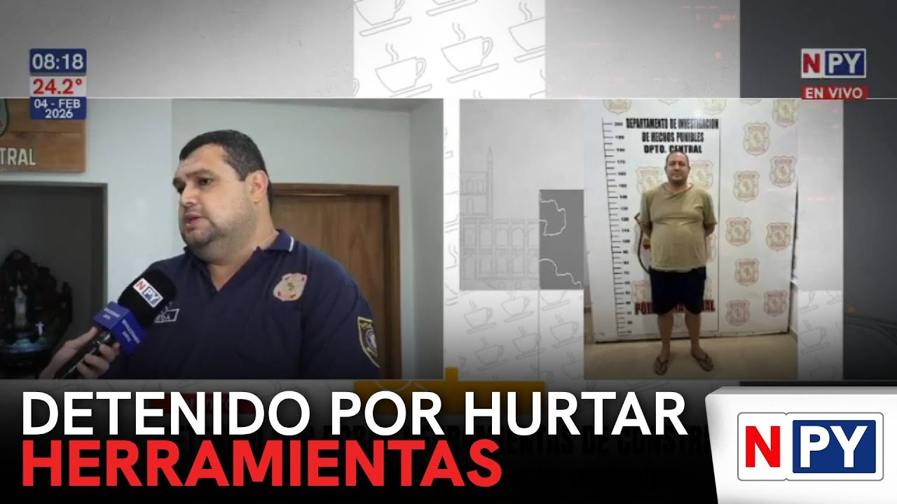 Detenido por robar herramientas de una construcción