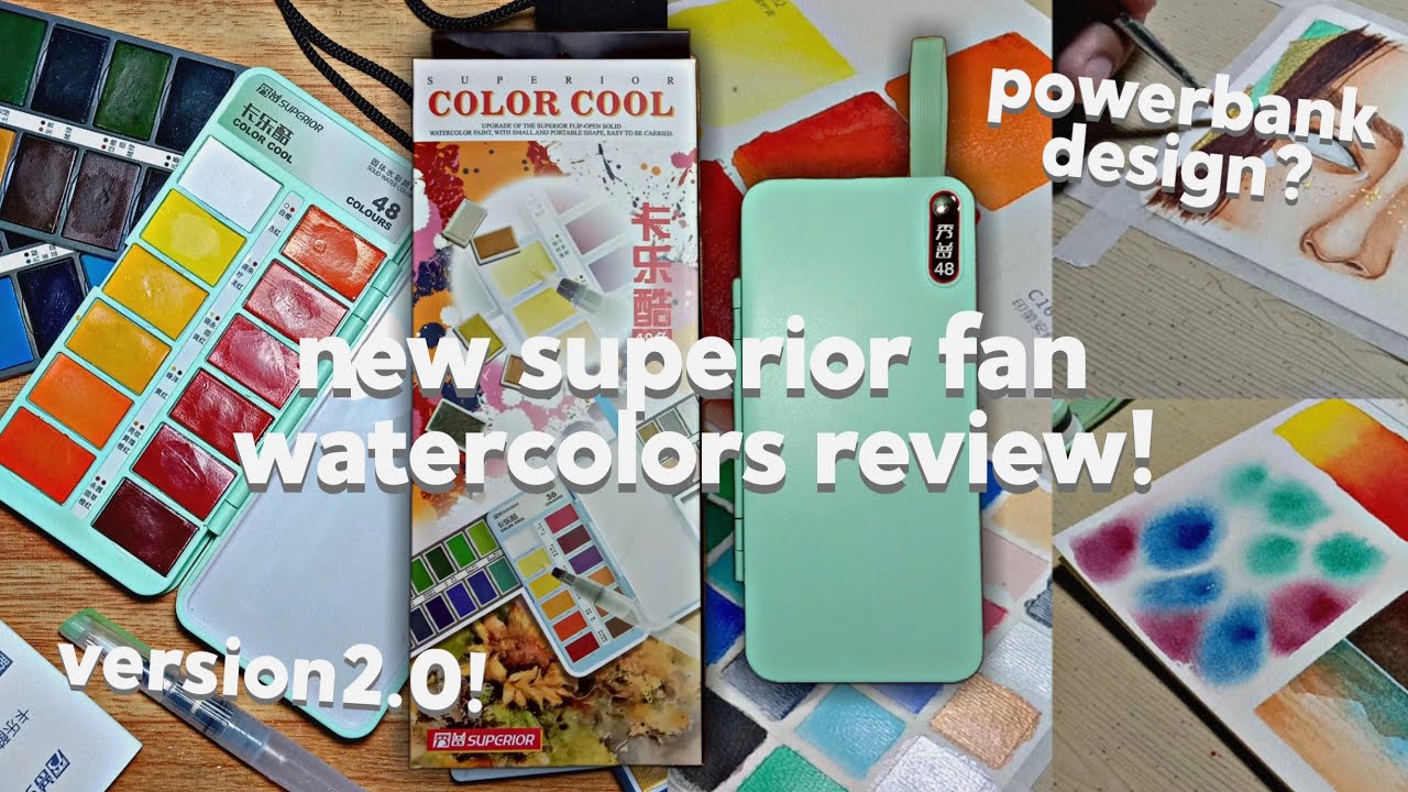 New Superior Fan Watercolors | Art Supply Review
