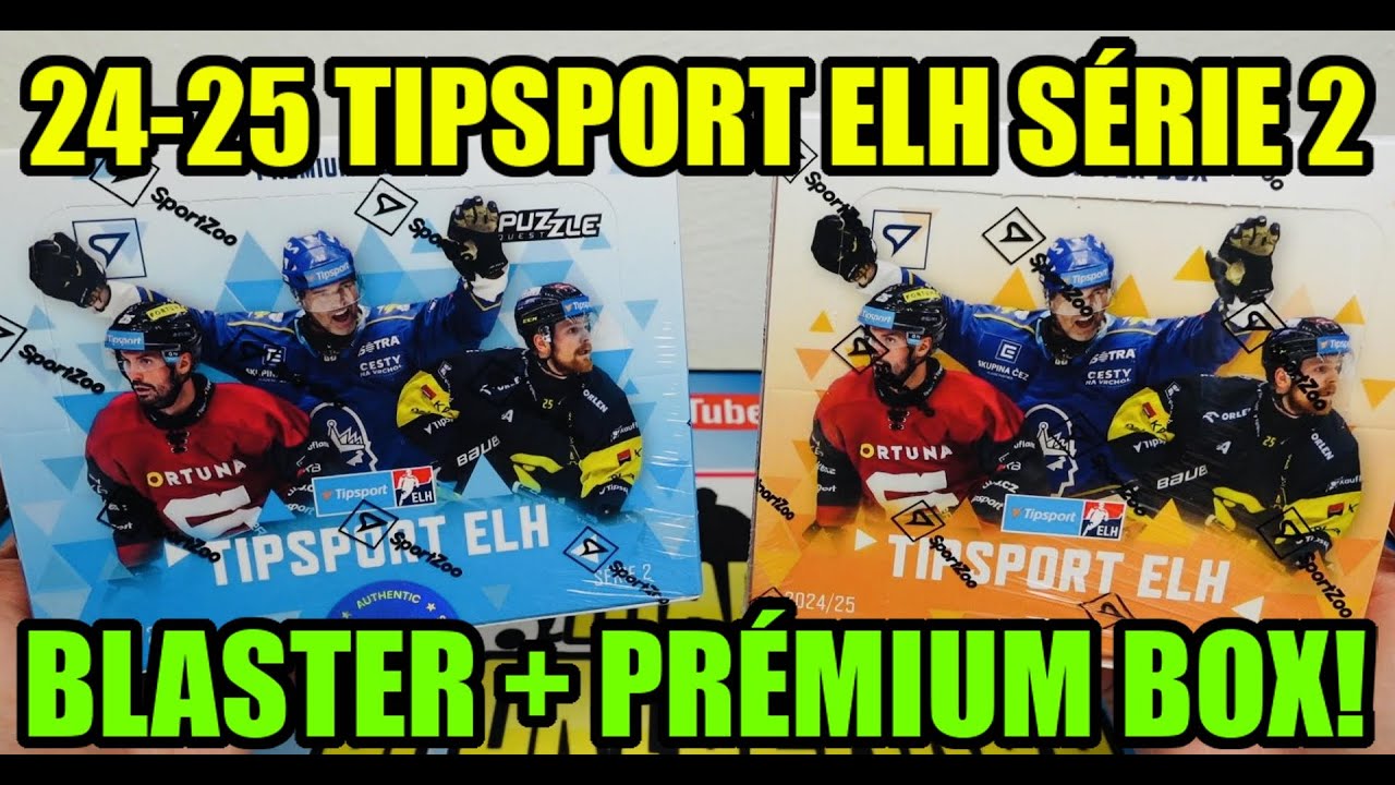 Představení série! 🔥 24-25 TIPSPORT ELH Serie 2 Blaster + Prémium Box! Hokejové kartičky od SportZoo