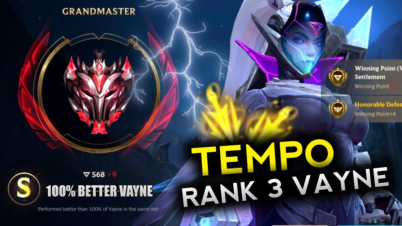 RANK 3 VAYNE - New Best TEMPO Build&Runes in Wild Rift | Enyav