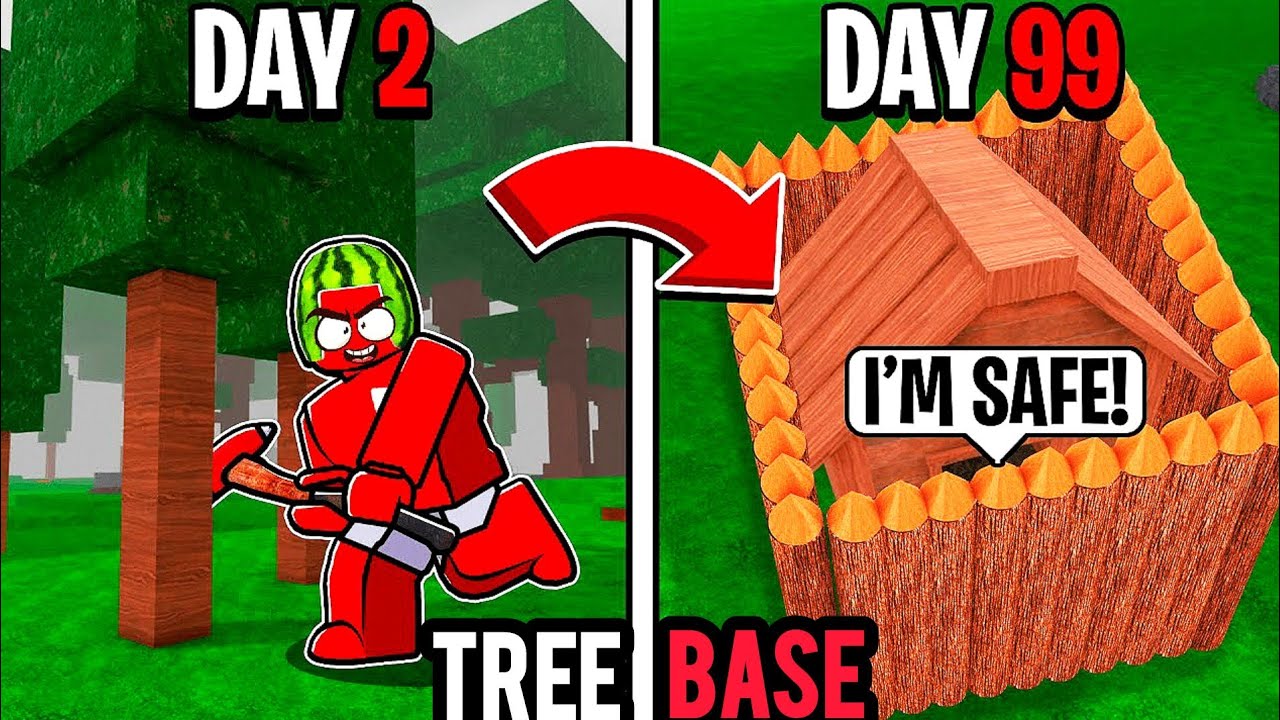 I Built the SMALLEST AFK Tree Base in 99 Nights!
