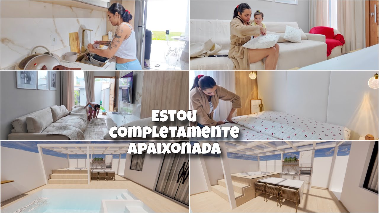 NOSSA ÁREA GOURMET E LAZER | DANDO CONTA DA ROTINA SOZINHA | CAMA POSTA NOVA 