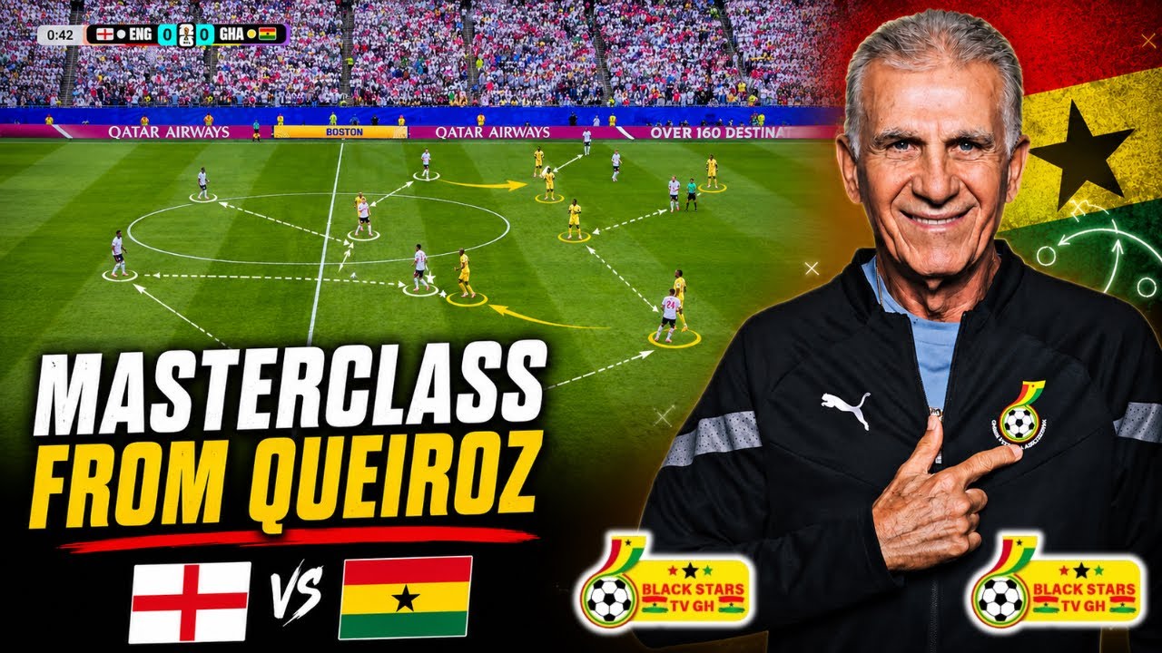 🇬🇭БЛЕСТЯЩАЯ ИГРА В ЗАЩИТЕ GHANA BLACK STARS ШОКИРОВАЛА АНГЛИЮ🔥✅КАРЛУШ КЕЙРОШ &mdash; ТАКТИЧЕСКИЙ ГЕНИЙ&hellip;...