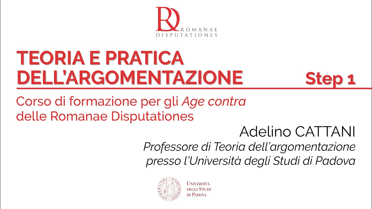 Teoria e pratica dell'argomentazione - Step 1