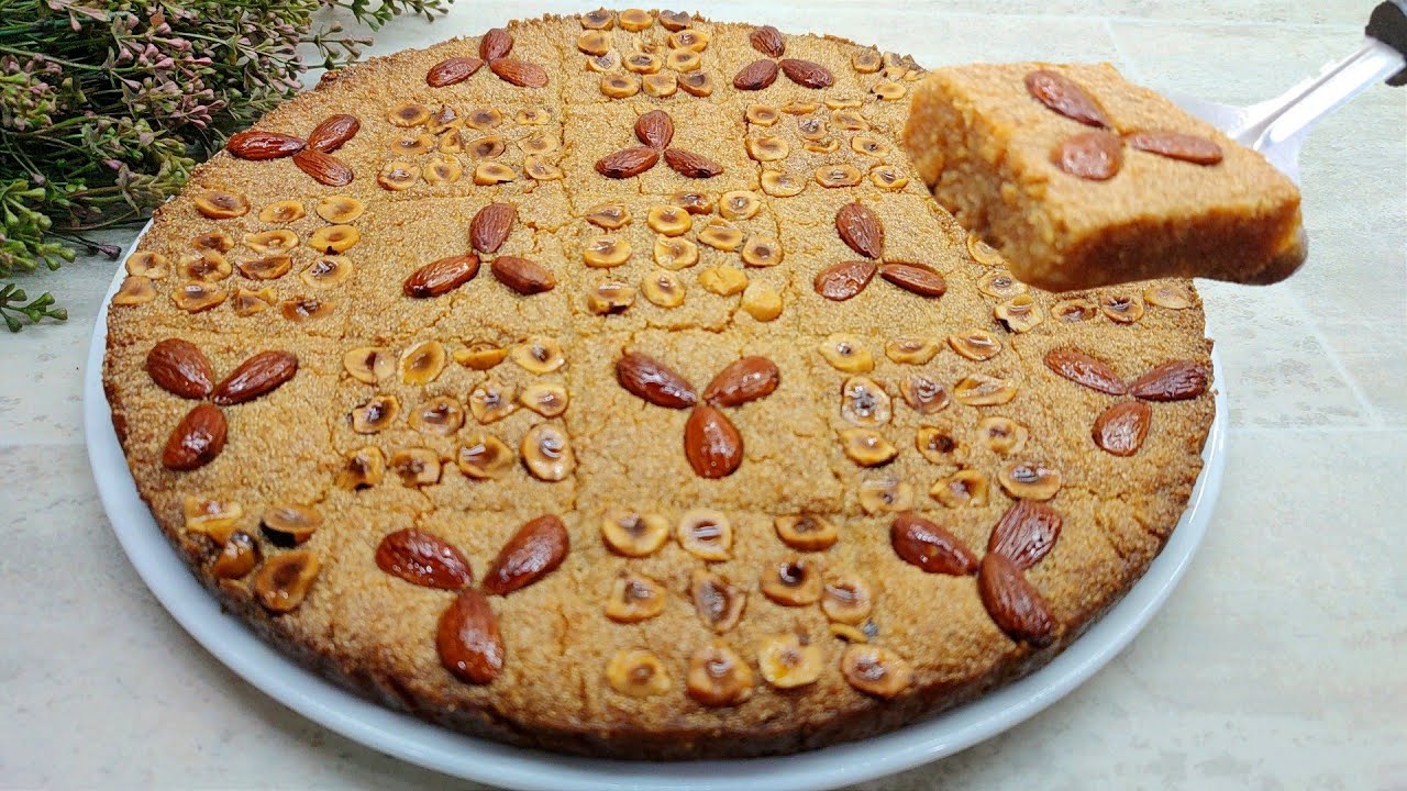 البسبوسة دى سجليها عندك لرمضان🌙كفاية تعمليها بالطريقة العادية⁉️ وجربيها بالشربات المكرمل