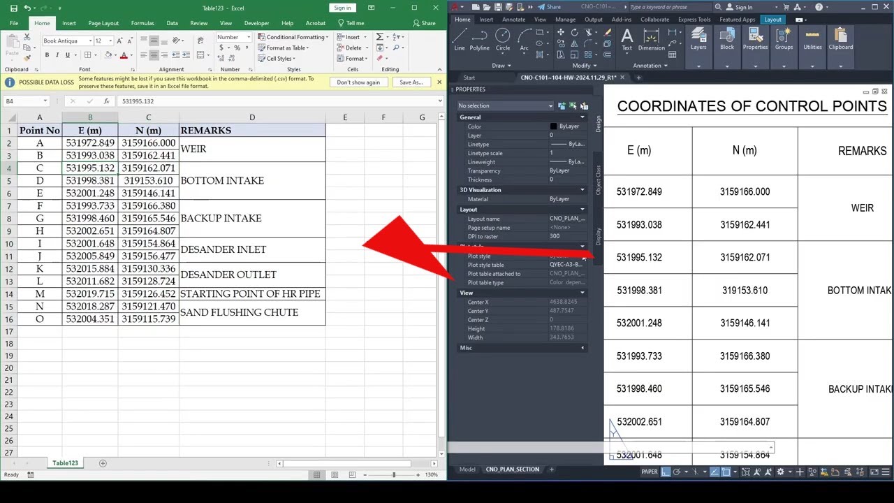 AUTOCAD: How to export table from autocad to excel