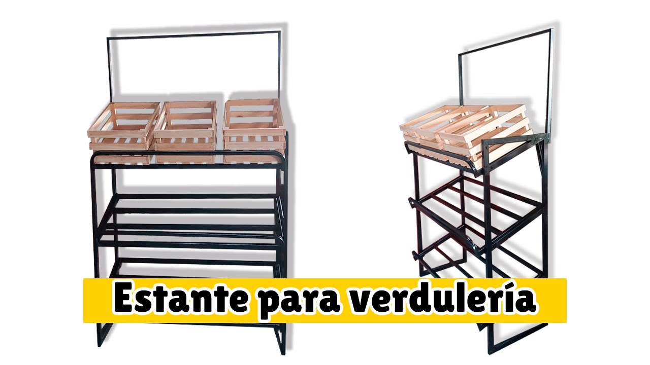 Demostración de estante para verdulería