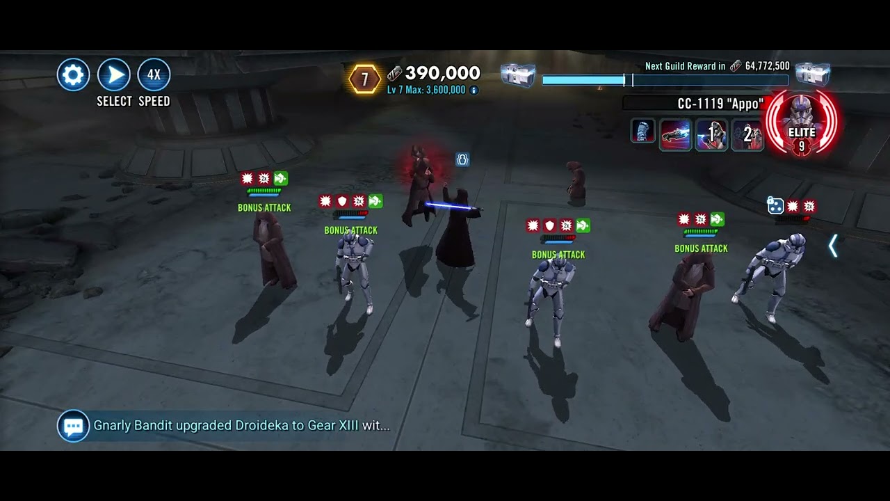 SWGOH Order 66 Raid - Tarkin & Scorch R9 Max Raid Run (with Restarts)