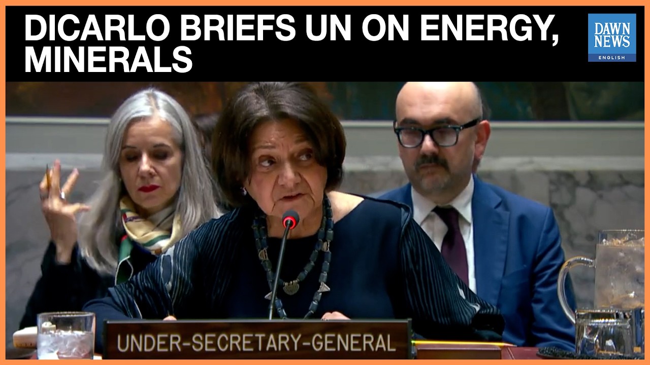 Under-Secretary-General DiCarlo Addresses UN on Energy, Minerals, and Security | Dawn News English