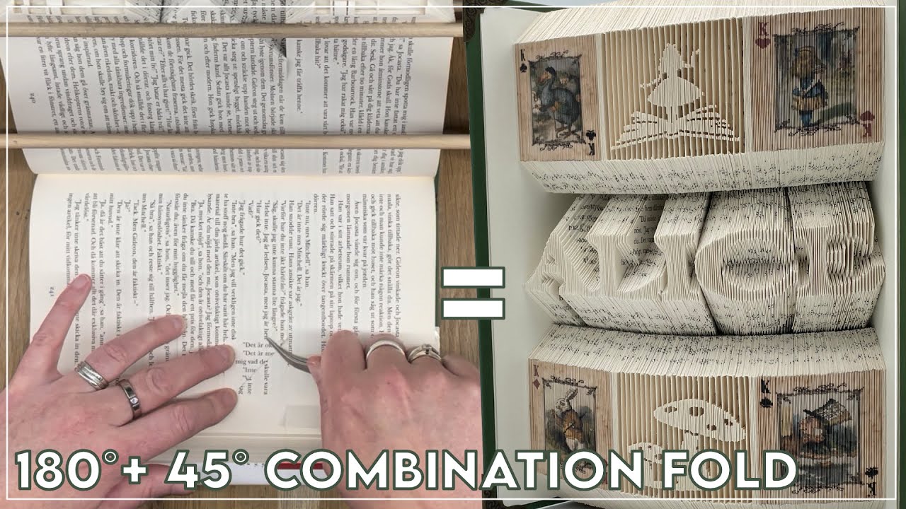 180° + 45° Combined Fold - Photo Strips, Shadow Fold, MMF #bookfolding #bookart #bookpages #alice