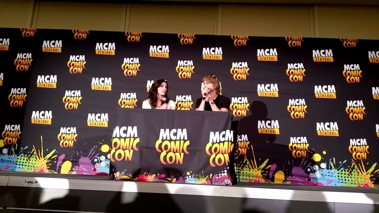 Eric Christian Olsen, Daniela Ruah at the Panel of Comic Con, Hannover, May 20, 2017