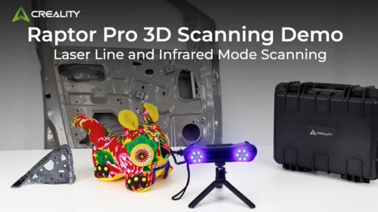 Raptor Pro 3D Scanning Demo| Laser Line and NIR Mode Scanning