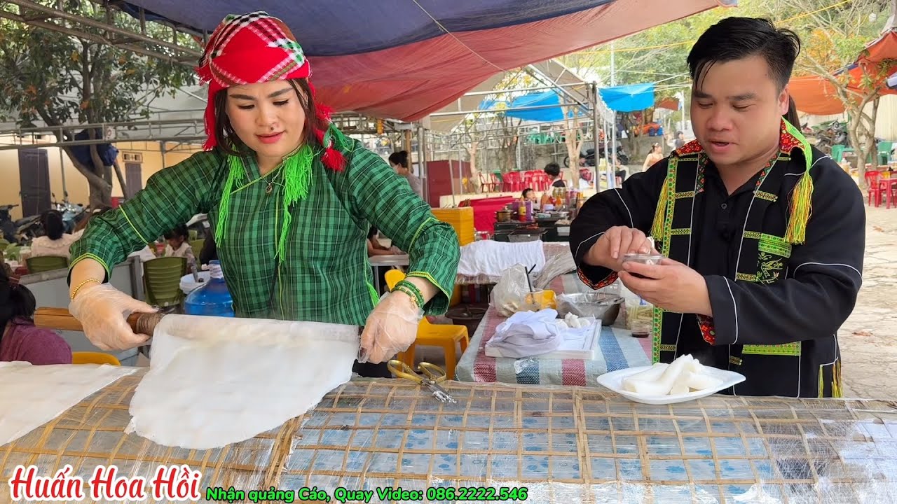 Lễ Hội Chùa Bắc Nga Lạng Sơn 2026, Ăn Ngập Mồm Bánh Phở Tự Tráng thủ công rất ngon,