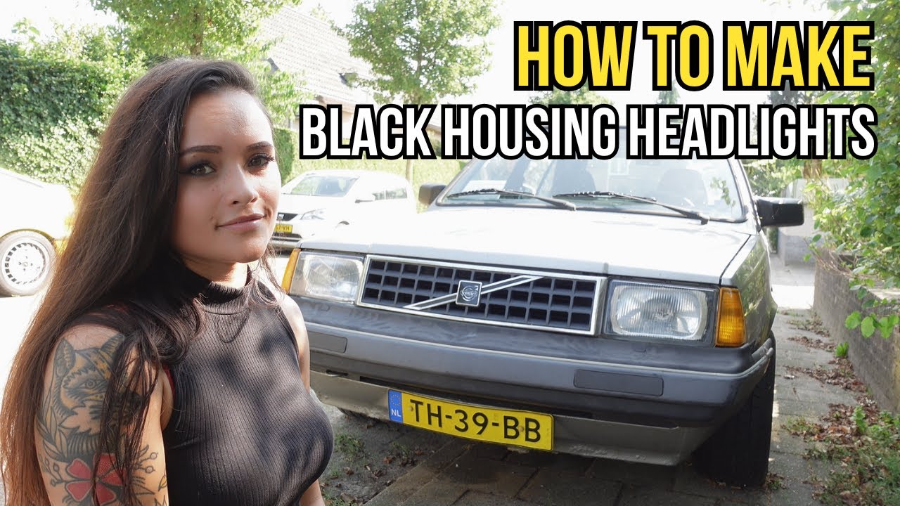 DIY black housing headlights for my Volvo 340