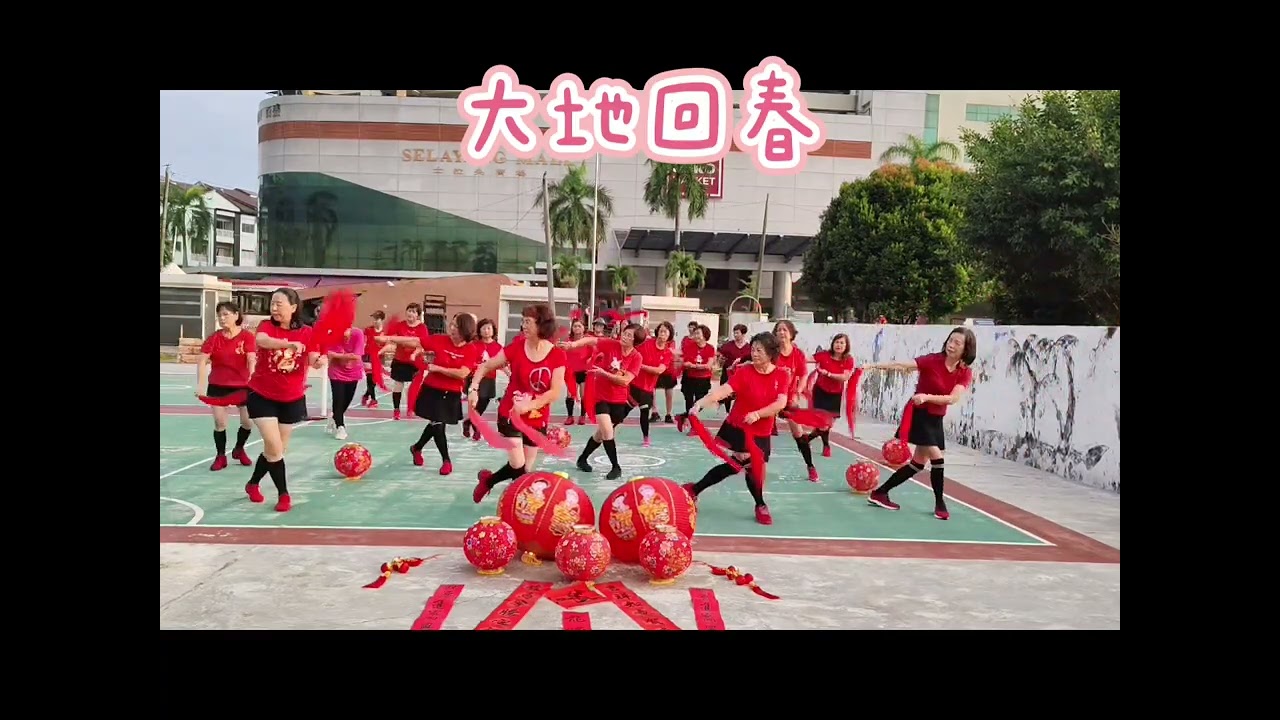   Da Di Hui Chun#大地回春#广场舞“絲巾舞” Alice Koh微改Demo: Sister's Line Dance Group 