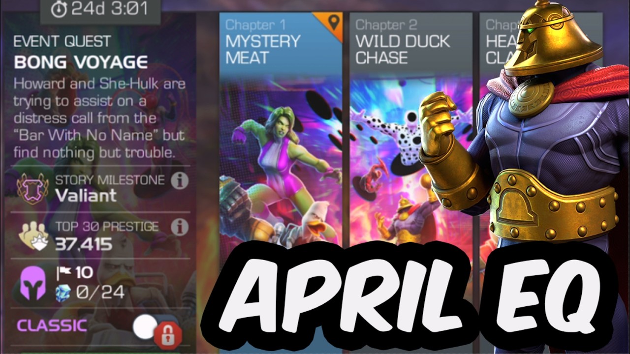 Bong Voyage April Event Quest Classic + Elder Difficulty Live - Marvel Contest of Champions