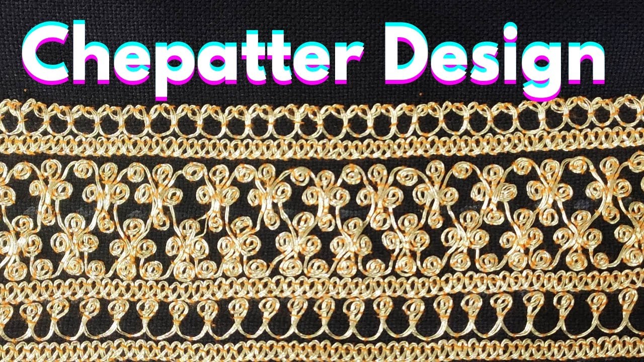 Chepatter Full Design Step By Step|#fidaaniqbal #tillawork #tillaworkembroiderydesigns