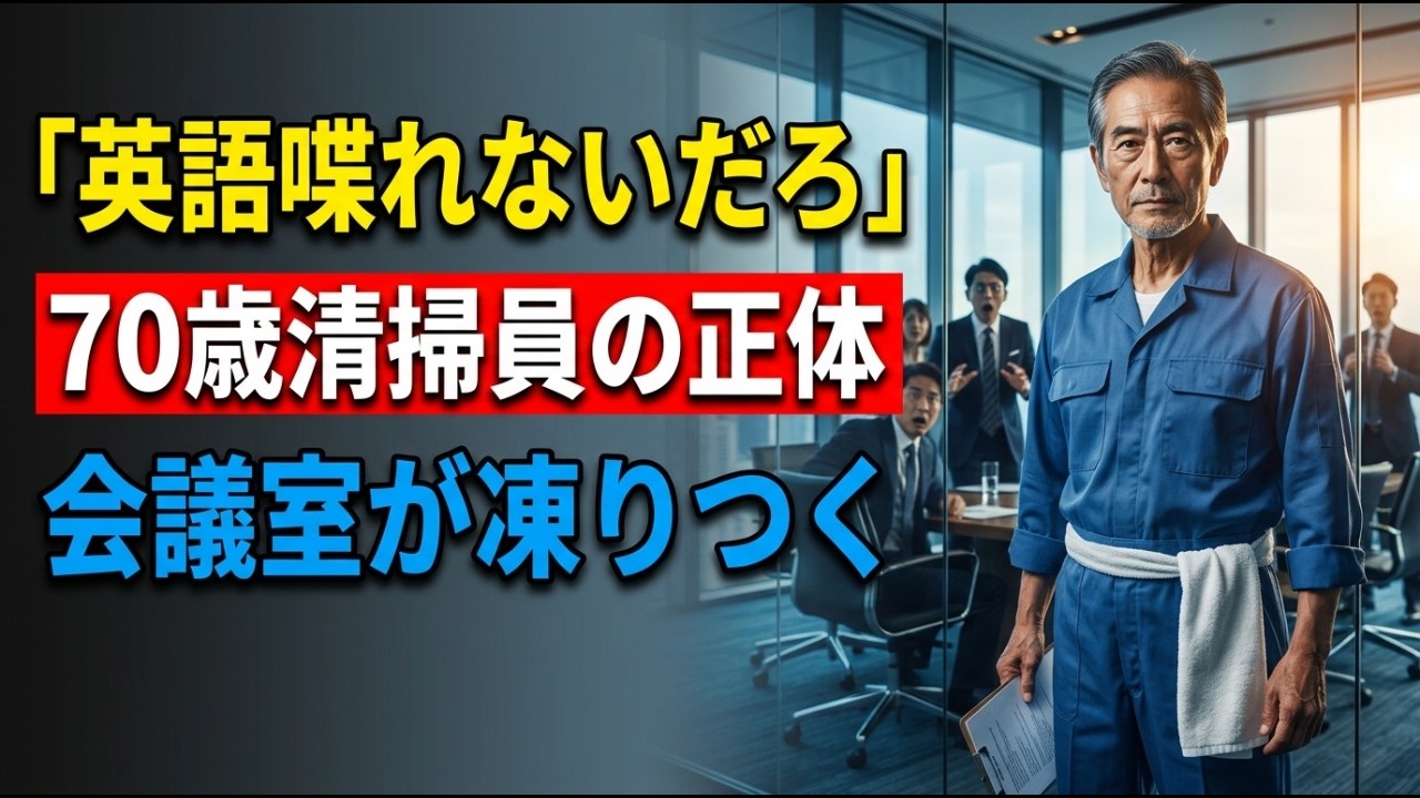 「おいジジイ、英語なんかしゃべれないだろww」東大卒エリート部長に侮辱された70歳清掃員ー海外VIPに話しかけた結果、全員が顔面蒼白に…