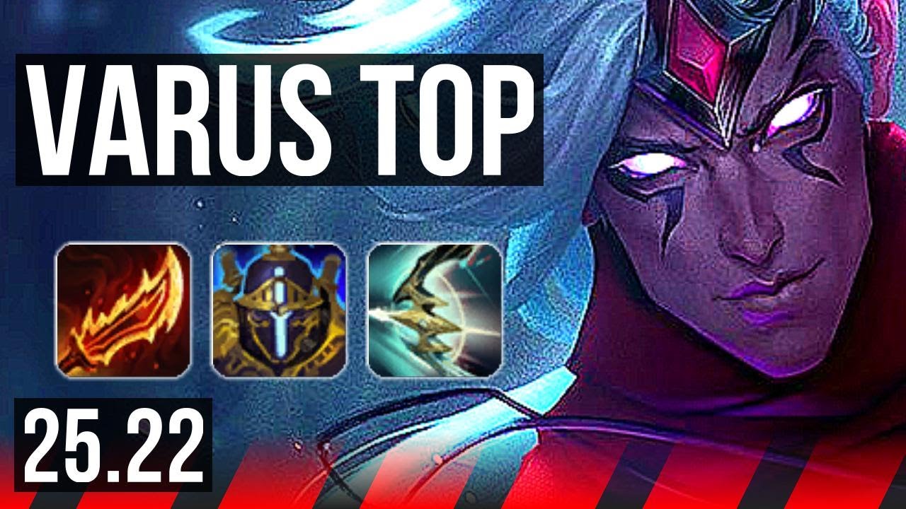 VARUS vs TRYNDAMERE (TOP) | 9 solo kills | KR Diamond | 25.22