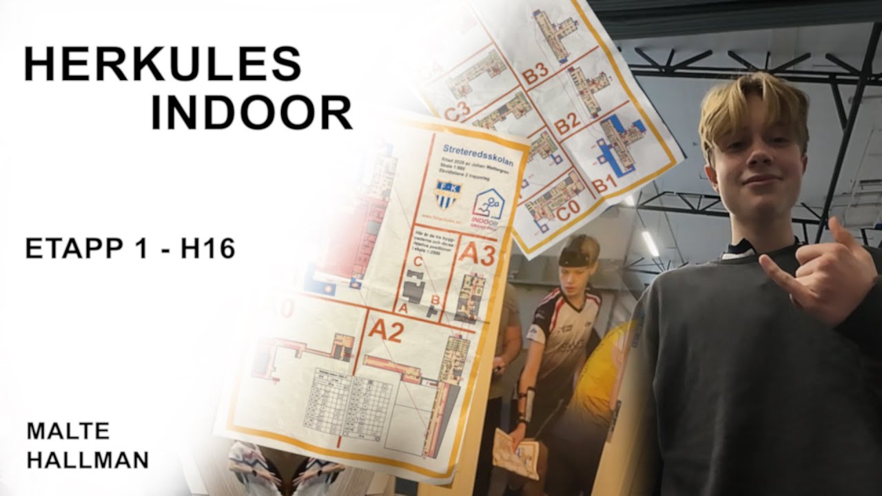 Herkules Indoor Etapp 1 - H16 | Headcam Orienteering