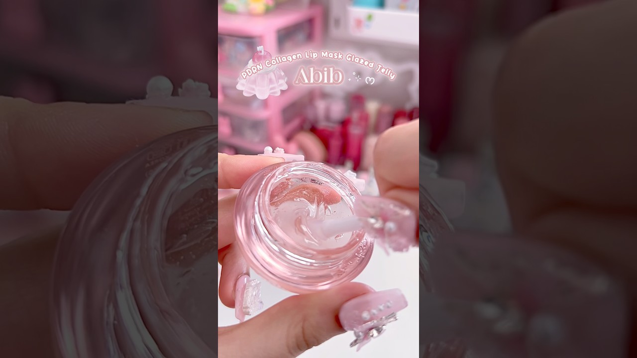 Jelly Lip Mask 🍮 #kbeauty #lipmask #makeup #lippies #abib #wonyoungism #fyp #shorts #drylips #pink